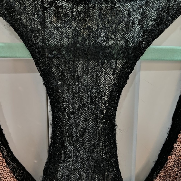 Rose Gold Sequin Mini Dress - Picture 4 of 5